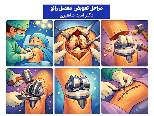 مراحل تعویض مفصل زانو